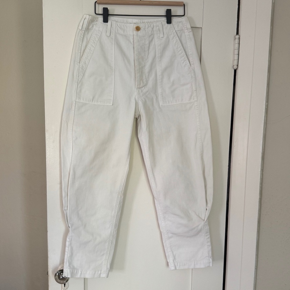 imogene + willie Off-White Cropped Utility Pants